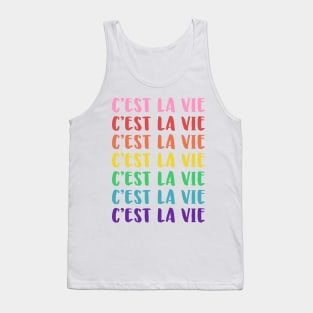 C'est La Vie Rainbow Tank Top